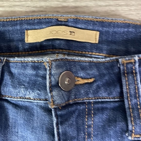 Joe's Jeans Ripped Icon Blondie Step Hem Skinny Jeans Medium Wash sz 28 - Picture 4 of 9